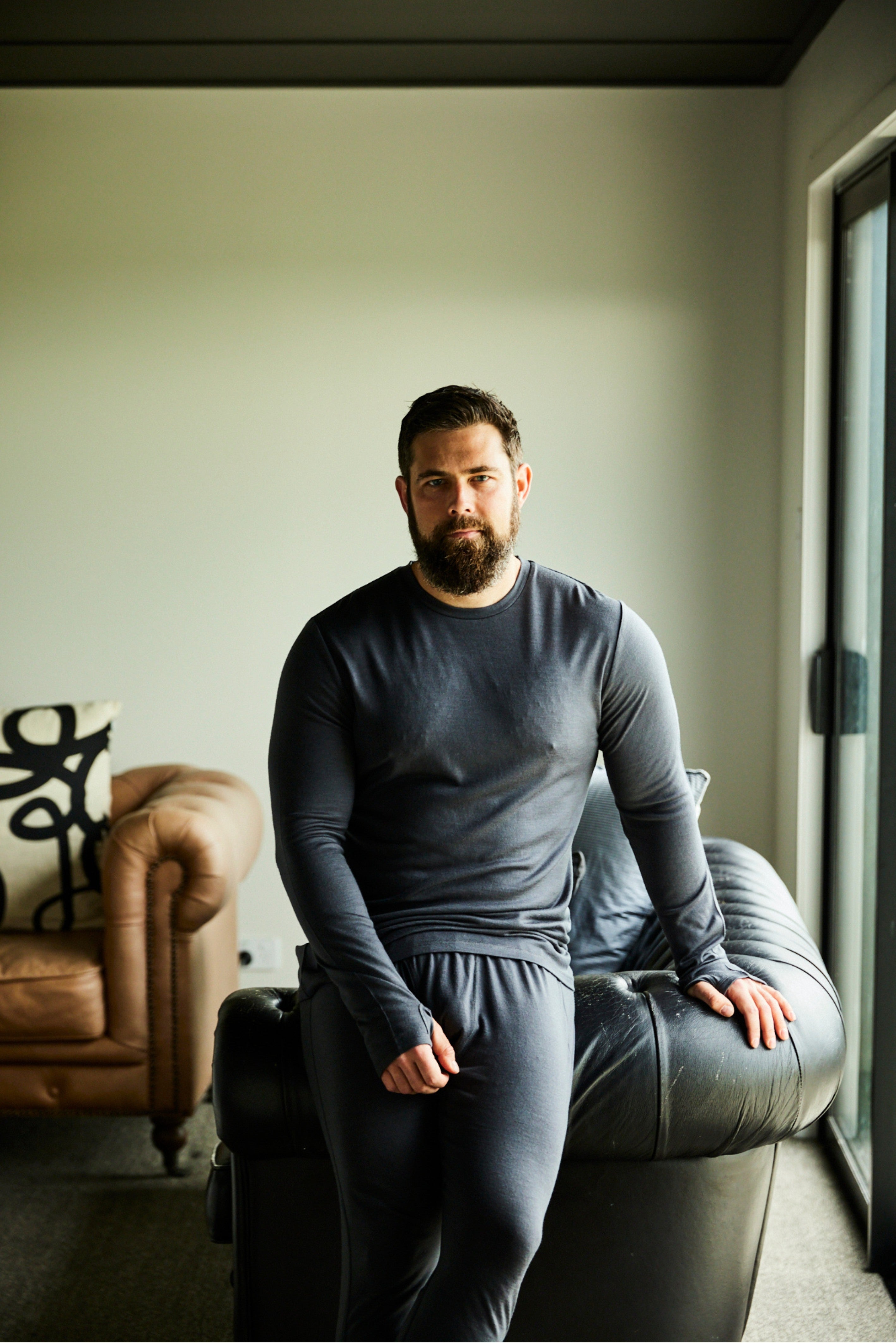 Men's OG Long Sleeve - 100% Merino Wool, Slate Grey