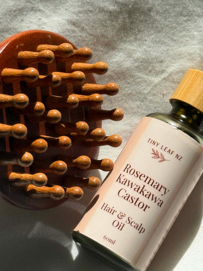 Rosemary + Kawakawa Hair Ritual Bundle | Hair & Scalp Oil + Scalp Massage Brush