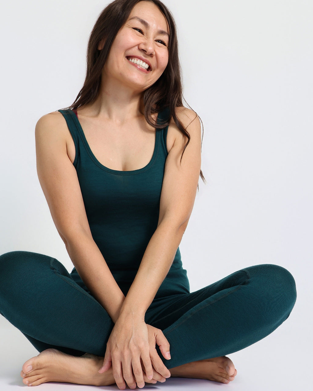 Women's Base Pant - 100% Merino Wool, Pine Green