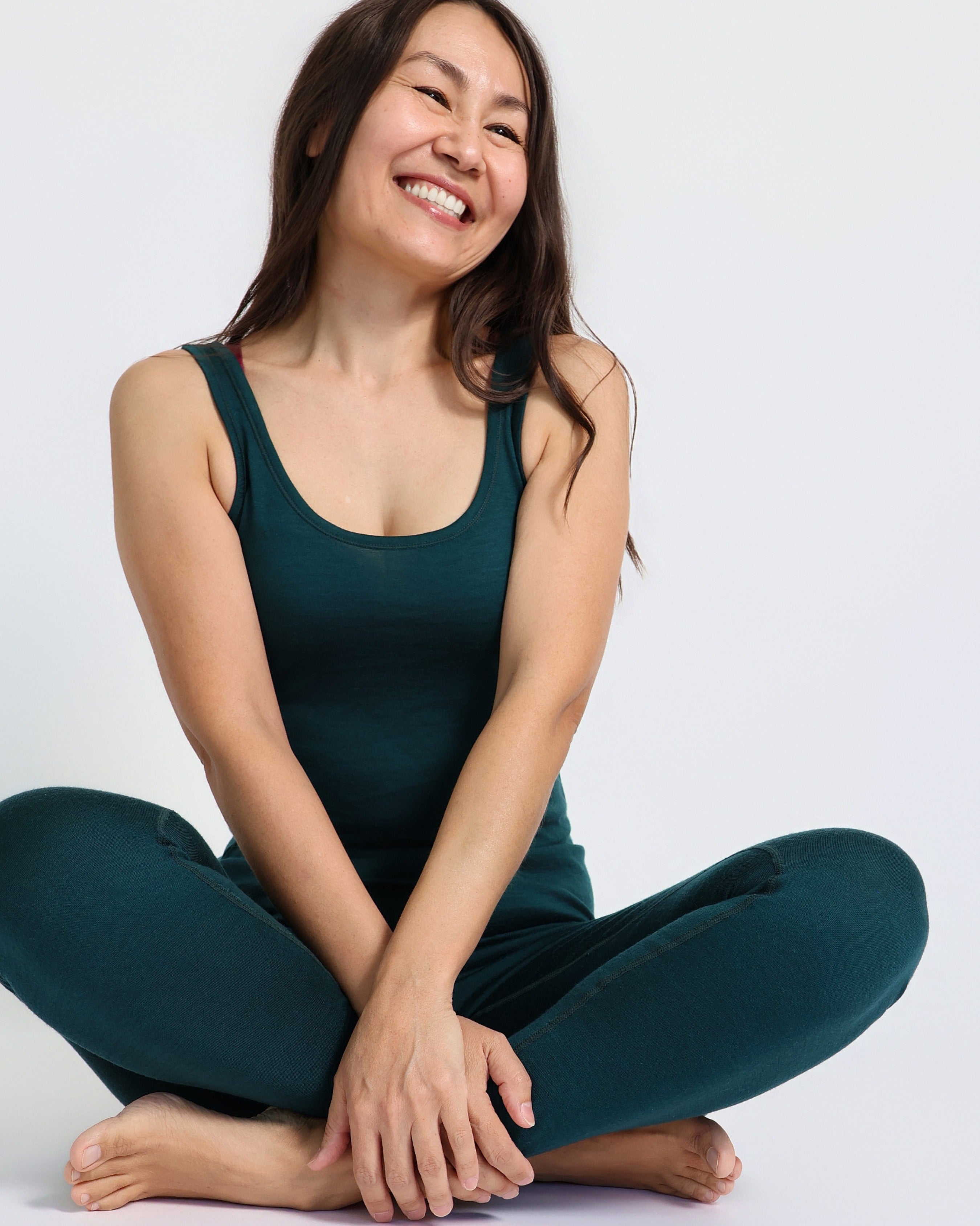 Women's Base Pant - 100% Merino Wool, Pine Green