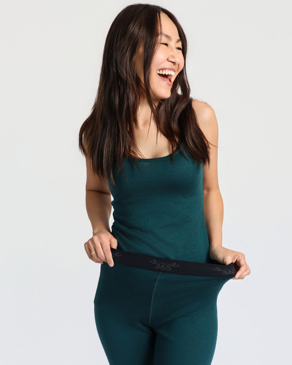 Women's Base Pant - 100% Merino Wool, Pine Green