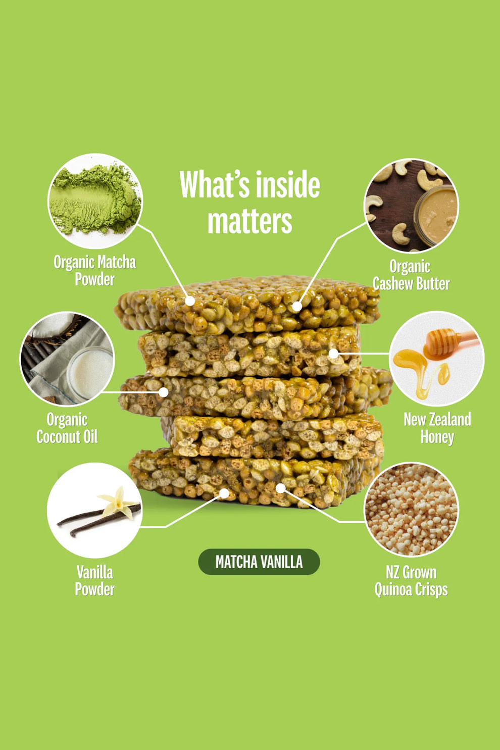 Protein Crisp Nutrition Bar | Matcha Vanilla