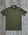 Men's Polo - 100% Merino Wool, Khaki Green