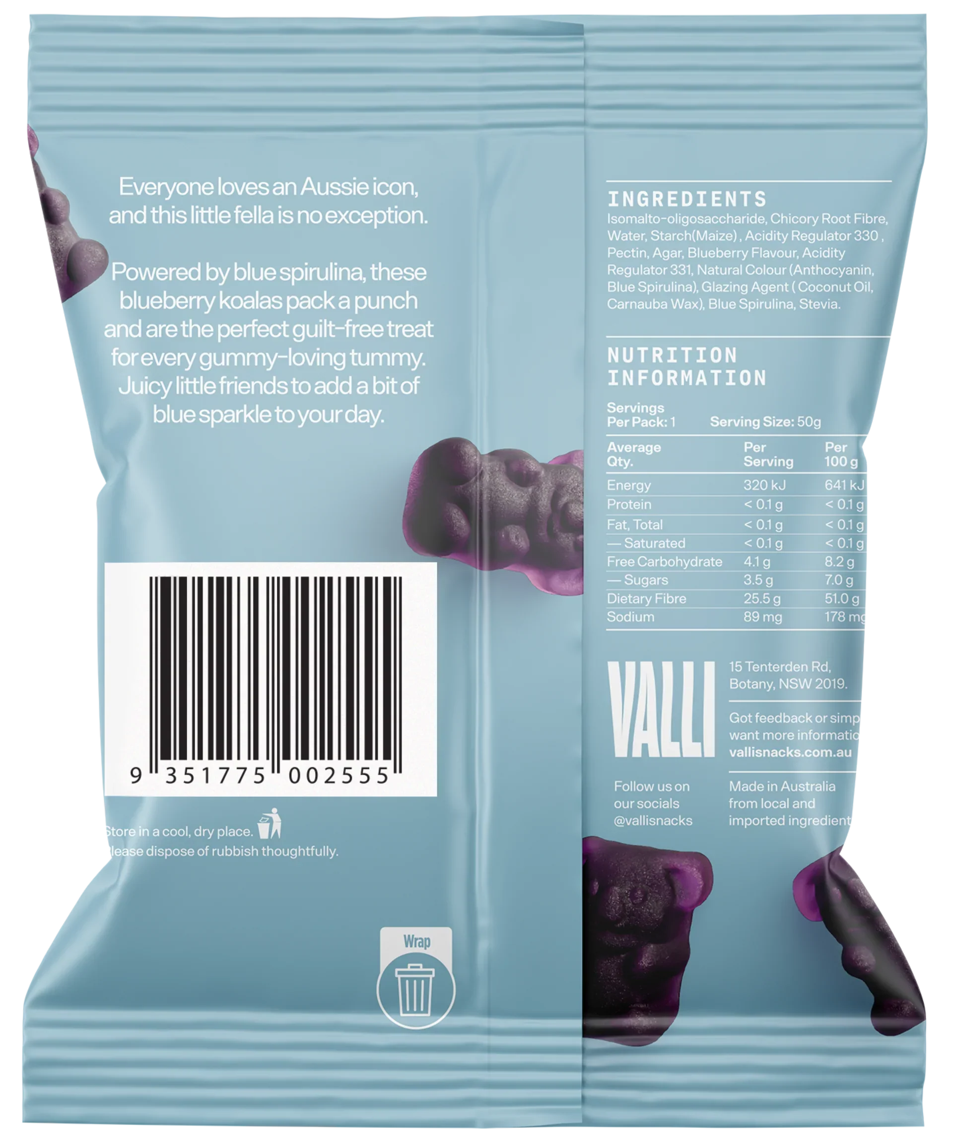 Gummies | Blueberry Spirulina Koala Bears
