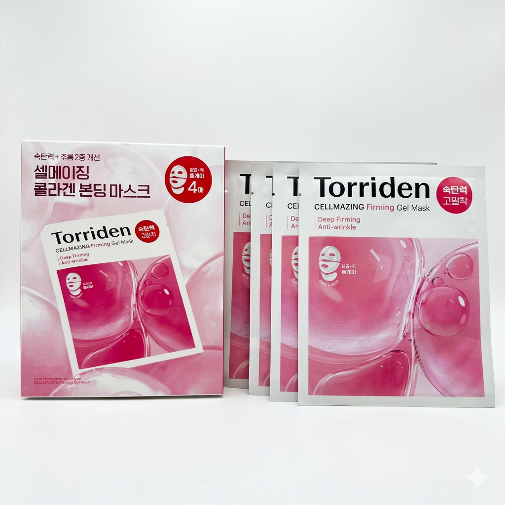 Torriden Cellmazing Firming Gel Mask and Neck Mask 4 Pack